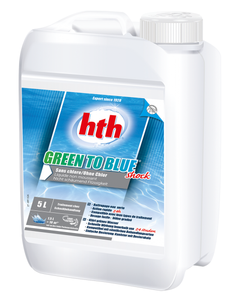 hth super green to blue shock system for swimming pools 7.2 lbs